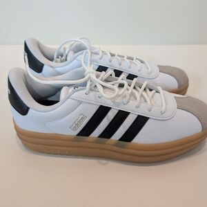Adidas Women's White and Black Sneakers